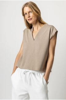 Double V-Neck Top