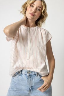 Short Sleeve Shirred Top