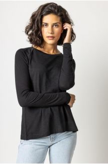 L/S Pleat Back Tee