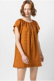 Flutter Sleeve Raglan Dress