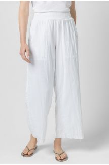 Smocked Waist Full Leg Pant