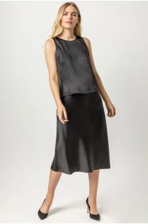 Bias Cut Satin Skirt