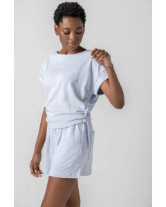 Ruched Side Boatneck