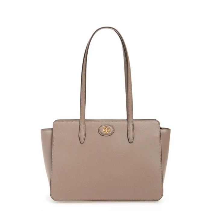 Tory Burch small Robinson pebbled satchel bag, Brown