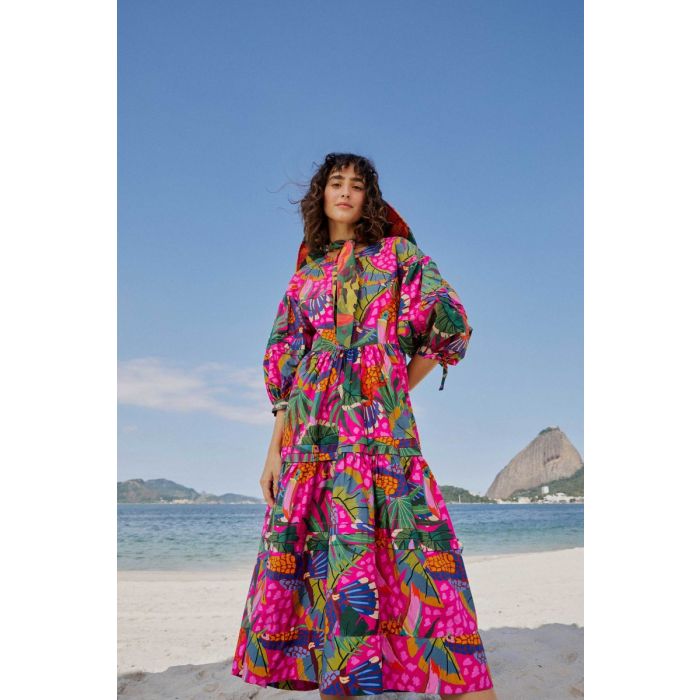 toucans garden midi skirt