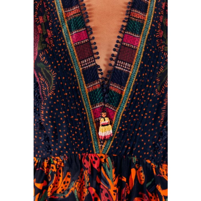 Mixed Patchwork Mini Dress
