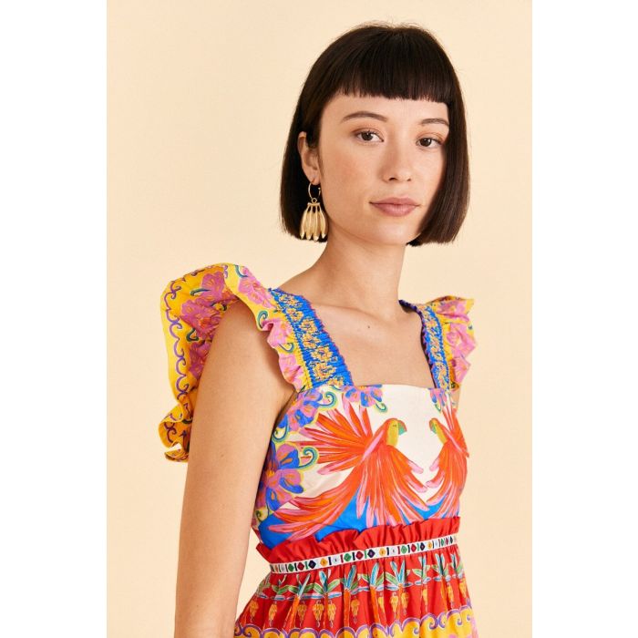 Vivid Garden Mini Dress