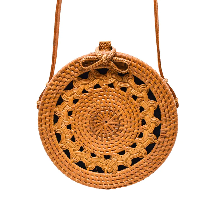 Fiona Circle Rattan Bag