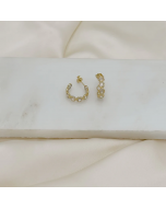 Gianna Bezel Hoop Earring