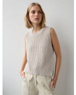 Printed Cotton Tape RIbbed Top