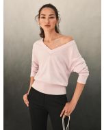 Cashmere Wide V-neck