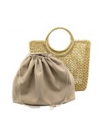 Costa Bella Metallic Woven Bag