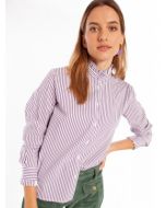 Striped Ruffle Collar Shirt