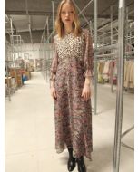 Mixed Media Printed Maxi Dress