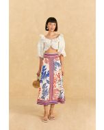 Mixed Lobsters Midi Skirt