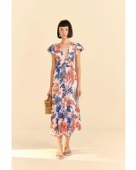 Mixed Lobsters Midi Dress