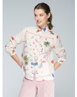 Iasabella Beach Print Blouse