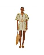Garden Cascade Sand Mini Dress