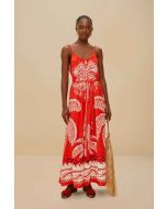 Majestic Coconut Tree Red Maxi