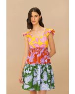 Tropical Swing Mix Mini Dress