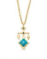 Cass Pendant Necklace-Teal