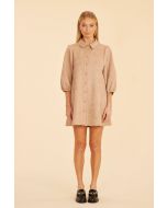 Faux Suede Exager Sleeve Dress
