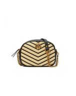 Kira Chevron Straw Camera Bag