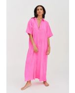 Crinkle Button Down Dress