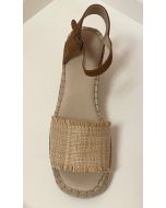 Raffia Wedge Sandal