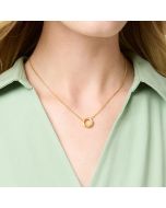 Wave Circle Delicate Necklace