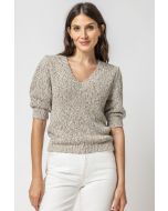 Elbow Sleeve V-Neck Sweater