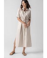 Striped Maxi Shirt Dress